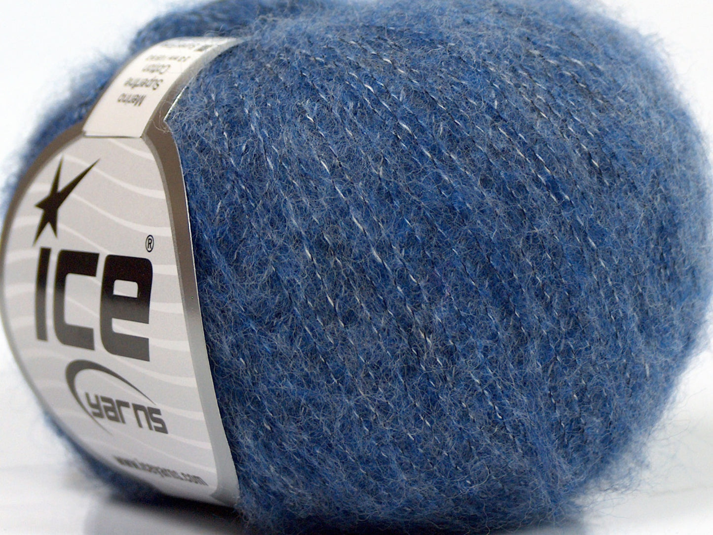 Lot of 10 Skeins Ice Yarns MERINO SUPERFINE COTTON (66% Extrafine Merino Wool 16% Cotton) Yarn Blue