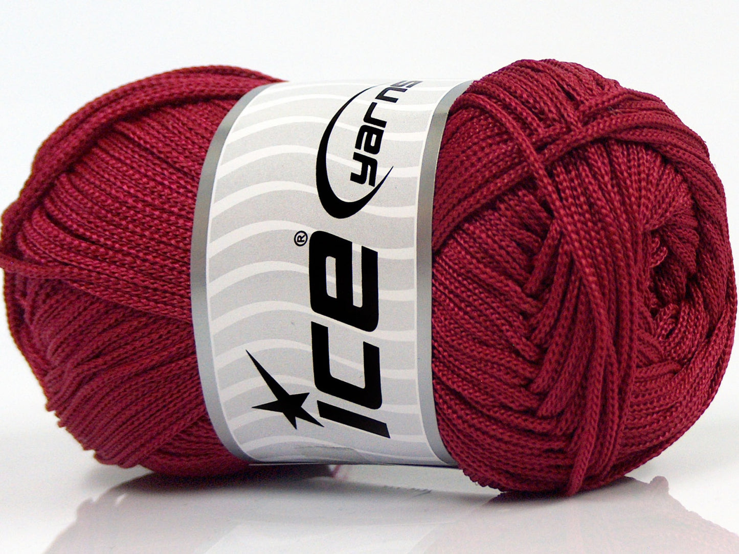 Lot of 4 x 100gr Skeins Ice Yarns MACRAME CORD Hand Knitting Yarn Burgundy