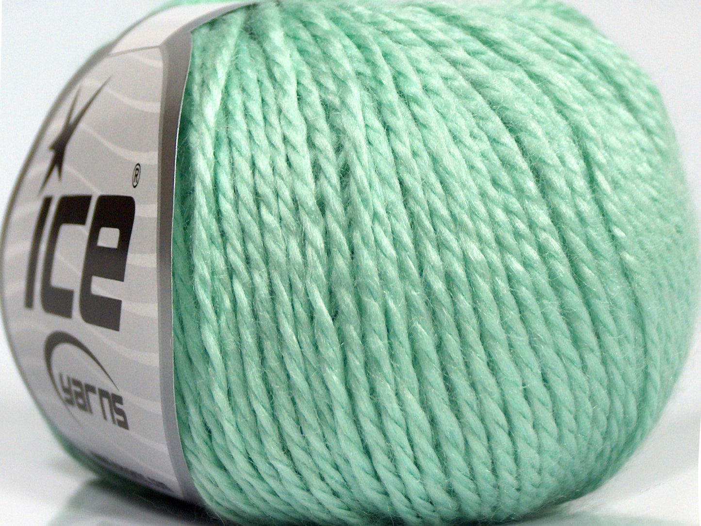 Lot of 8 Skeins Ice Yarns SALE PLAIN Hand Knitting Yarn Mint Green