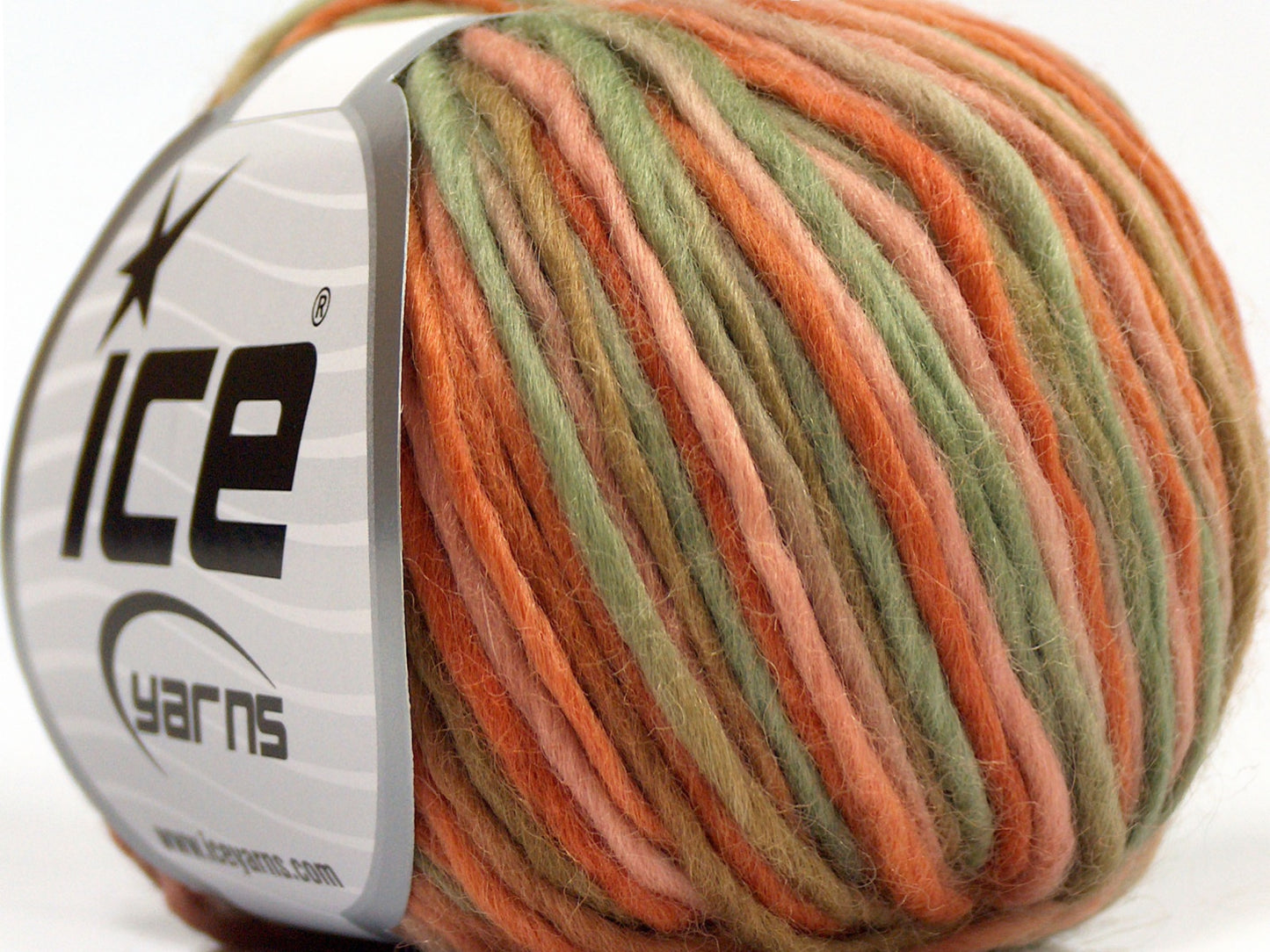 Lot of 6 Skeins Ice Yarns SALE LUXURY-PREMIUM (100% Wool) Yarn Salmon Shades Khaki Shades