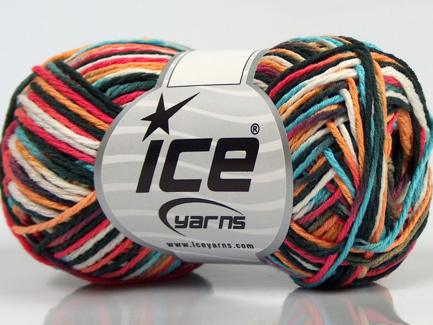 Lot of 8 Skeins Ice Yarns VIENNA Yarn Black Turquoise Salmon Orange White
