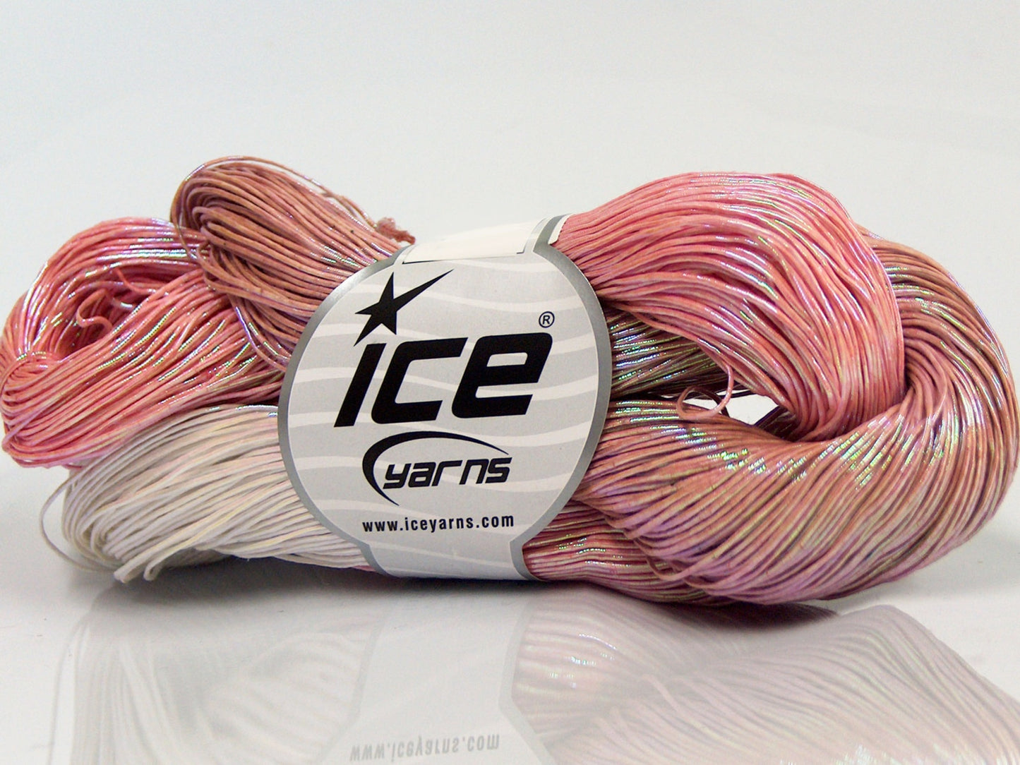 Lot of 3 x 100gr Skeins Ice Yarns HAND PAINTED COTTON (40% Cotton) Yarn Powder Pink