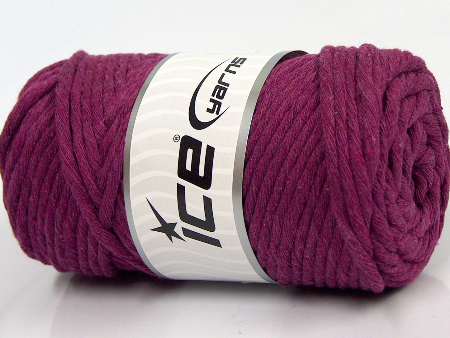 250 gr ICE YARNS NATURAL COTTON JUMBO (100% Cotton) Yarn Dark Fuchsia