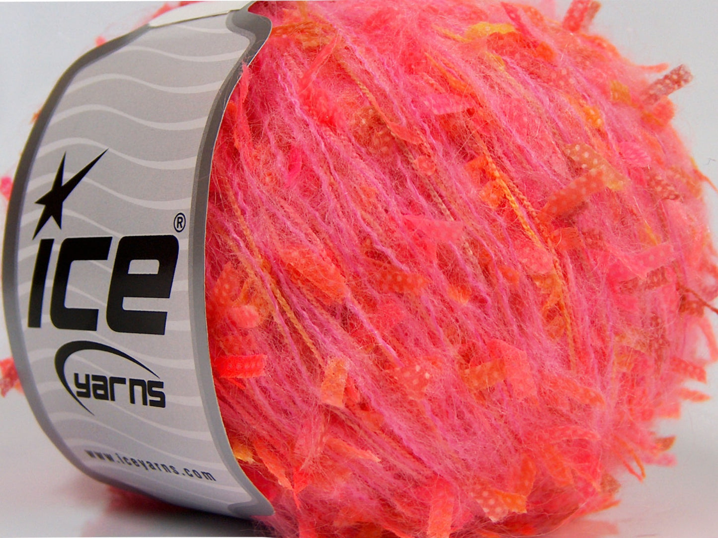 Lot of 8 Skeins Ice Yarns SALE MOHAIR-WOOL BLEND (10% Mohair 10% Wool) Yarn Orange Pink Green Yellow
