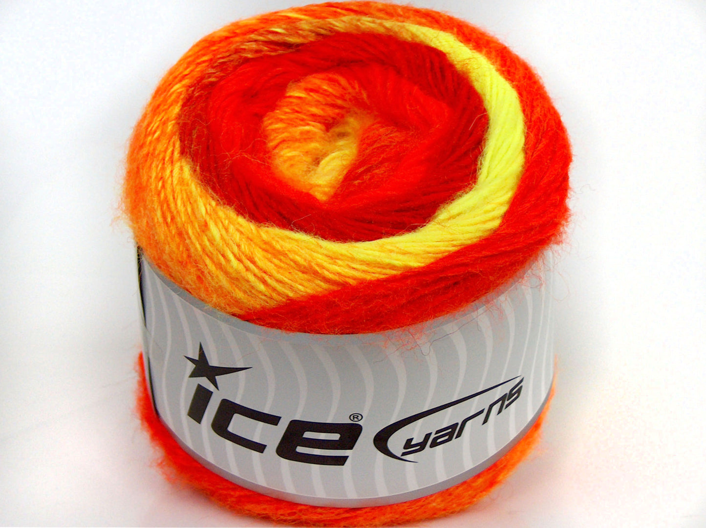 Lot of 2 x 150gr Skeins Ice Yarns CAKES ALPACA WORSTED (20% Alpaca 25% Wool) Yarn Red Orange Neon Yellow