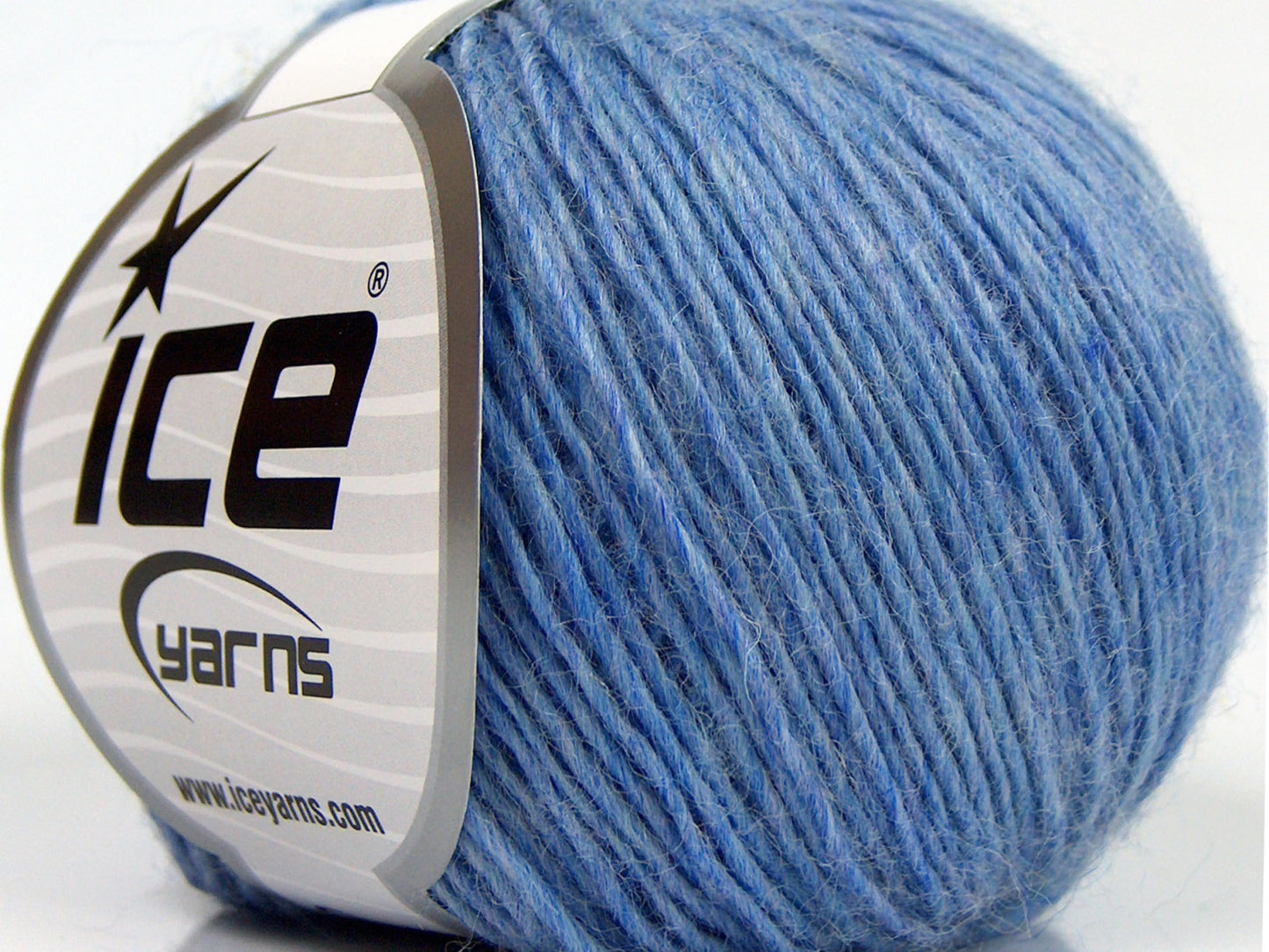 Lot of 8 Skeins Ice Yarns PURE WOOL LIGHT (100% Wool) Yarn Light Blue