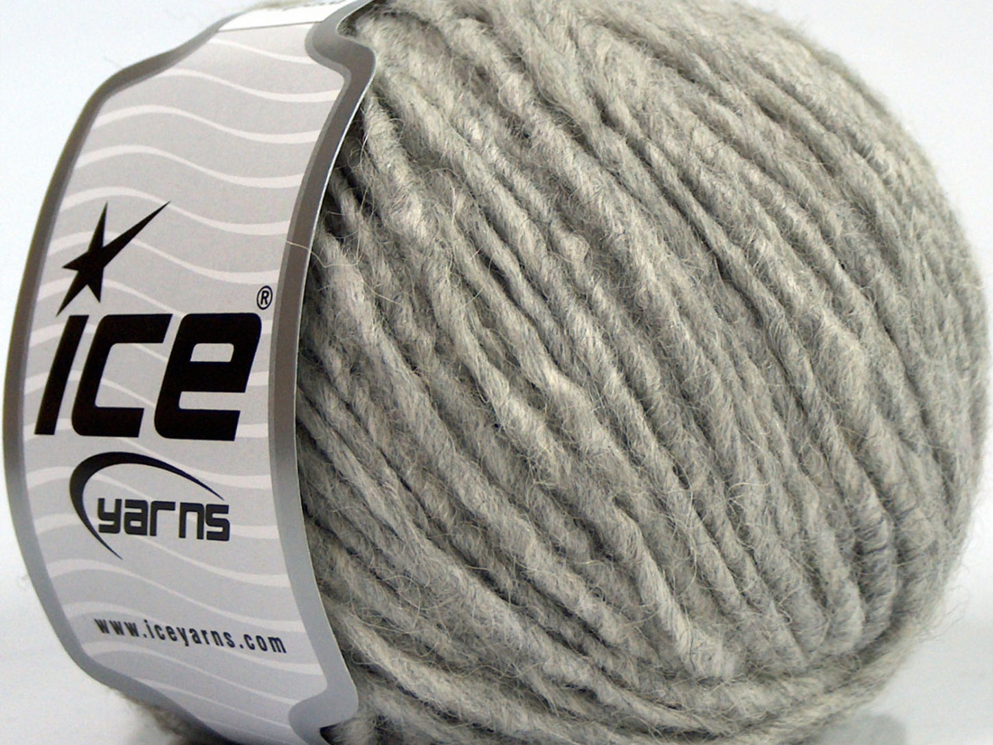 Lot of 8 Skeins Ice Yarns ETNO ALPACA (25% Alpaca 50% Merino Wool) Yarn Light Grey