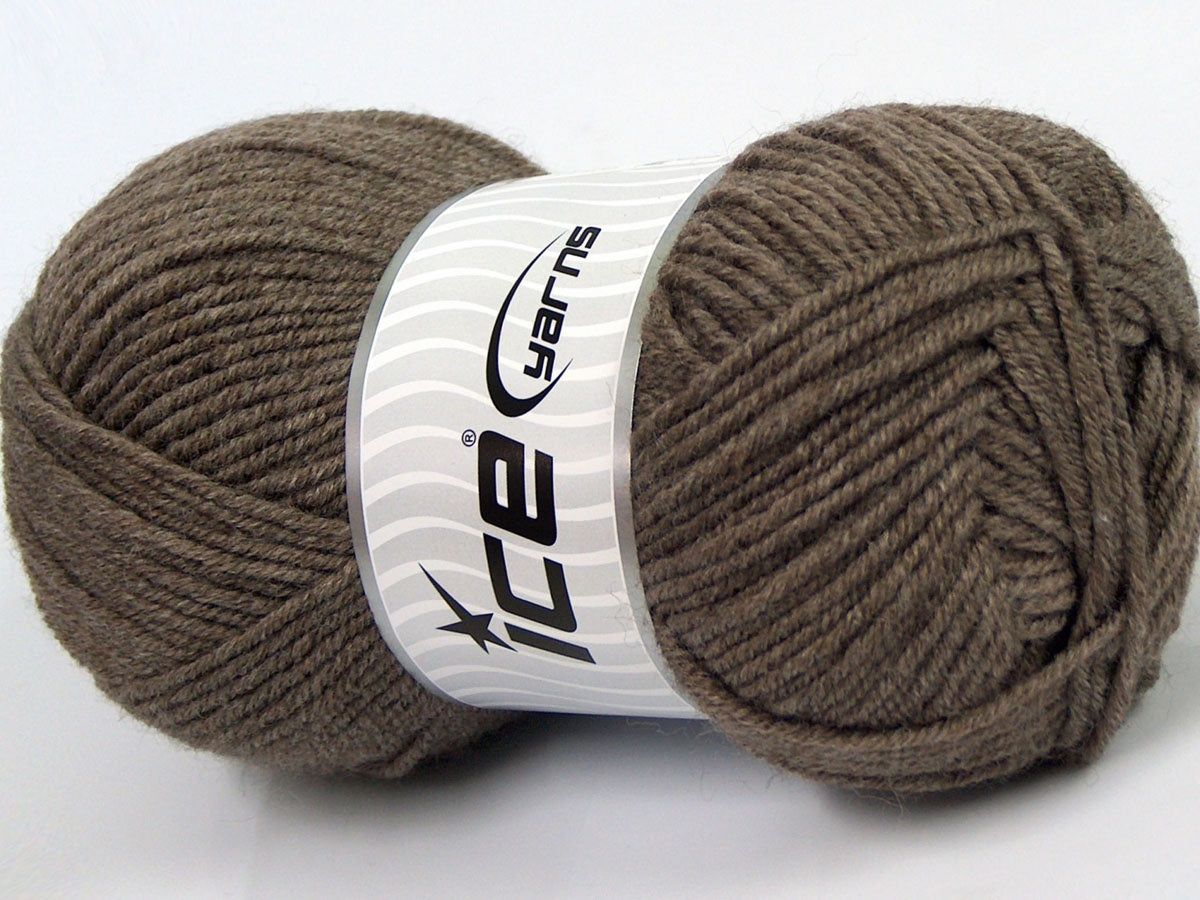 Lot of 4 x 100gr Skeins Ice Yarns MERINO GOLD LIGHT (60% Merino Wool) Yarn Dark Camel