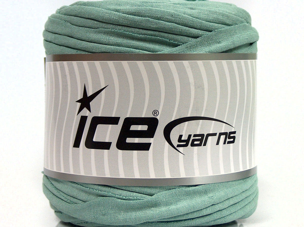 600 gr ICE YARNS UPCYCLED FABRIC 600 (95% Cotton 5% Elastan) Yarn Mint Green