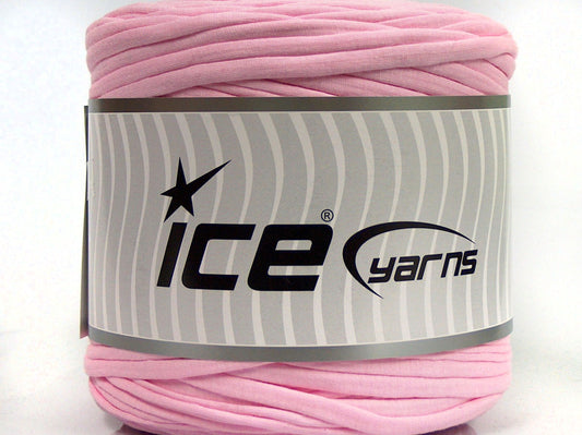 600 gr ICE YARNS UPCYCLED FABRIC 600 (95% Cotton 5% Elastan) Yarn Baby Pink