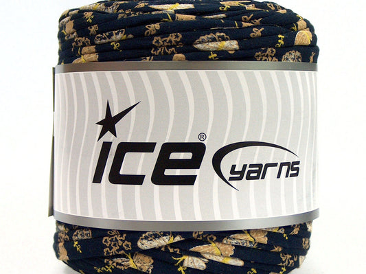 600 gr ICE YARNS UPCYCLED FABRIC 600 (95% Cotton 5% Elastan) Yarn Black