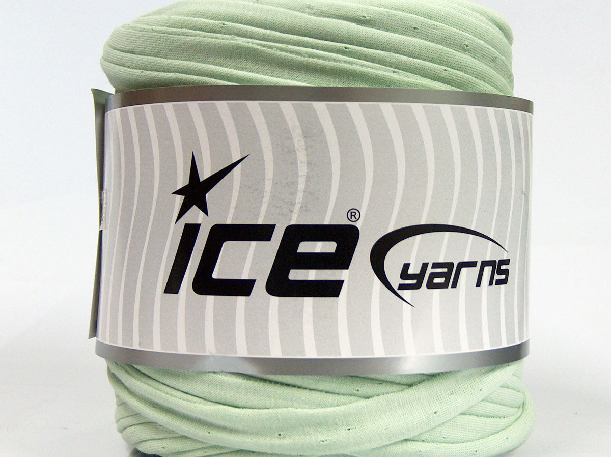 500 gr ICE YARNS UPCYCLED FABRIC 500 (95% Cotton 5% Elastan) Yarn Light Green