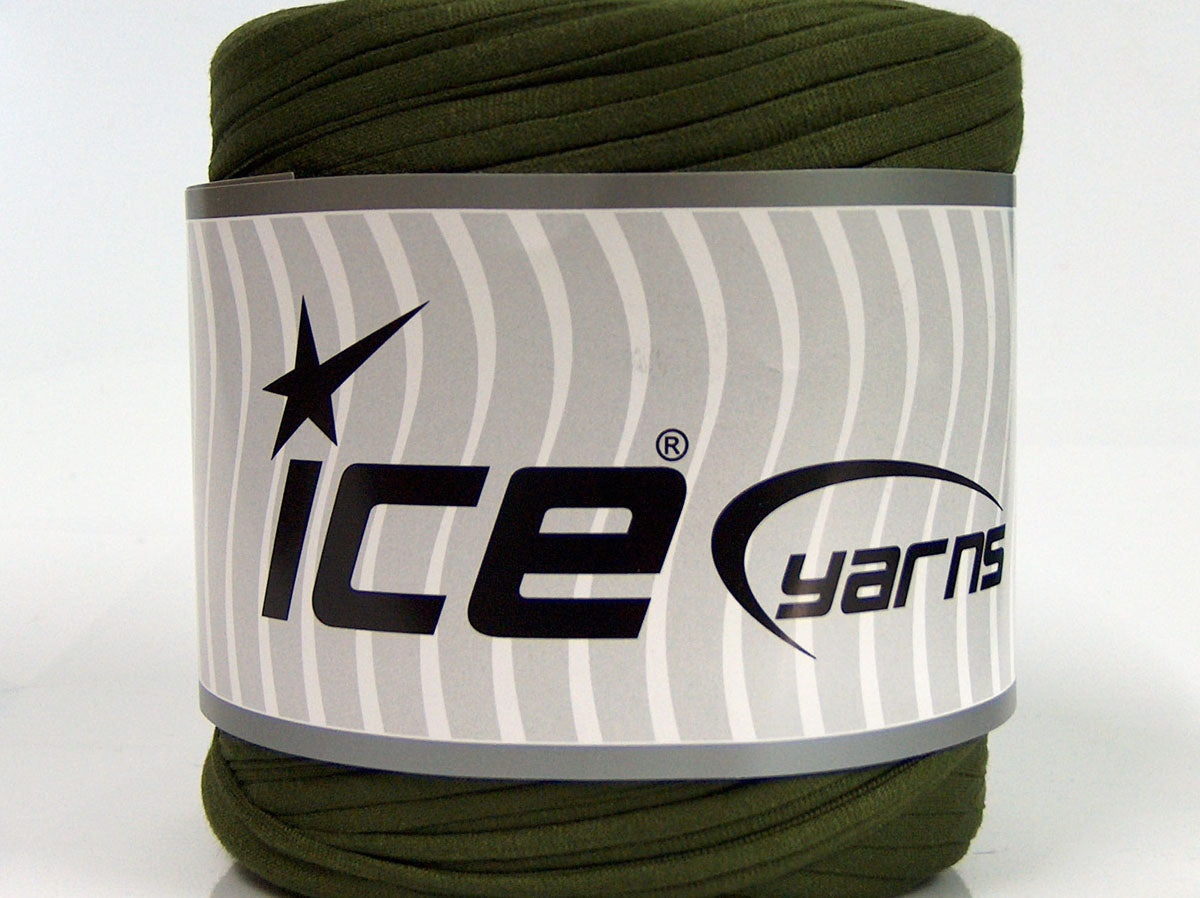 700 gr ICE YARNS UPCYCLED FABRIC 700 (95% Cotton 5% Elastan) Yarn Green