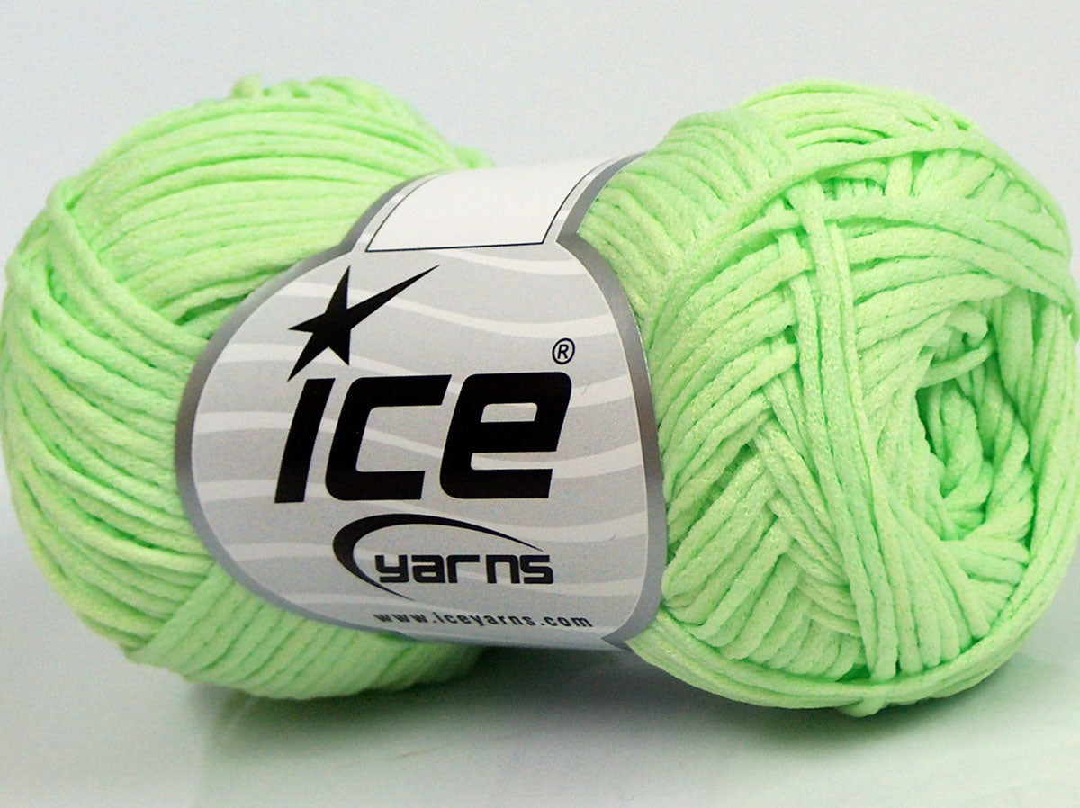 Lot of 8 Skeins Ice Yarns SALE SUMMER Hand Knitting Yarn Neon Green