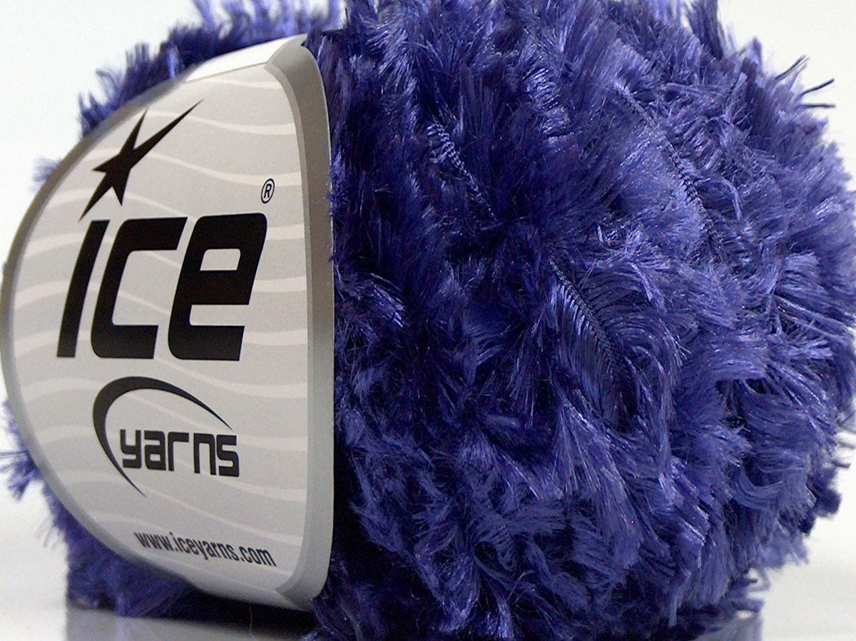 Lot of 8 Skeins Ice Yarns SALE EYELASH Hand Knitting Yarn Purple