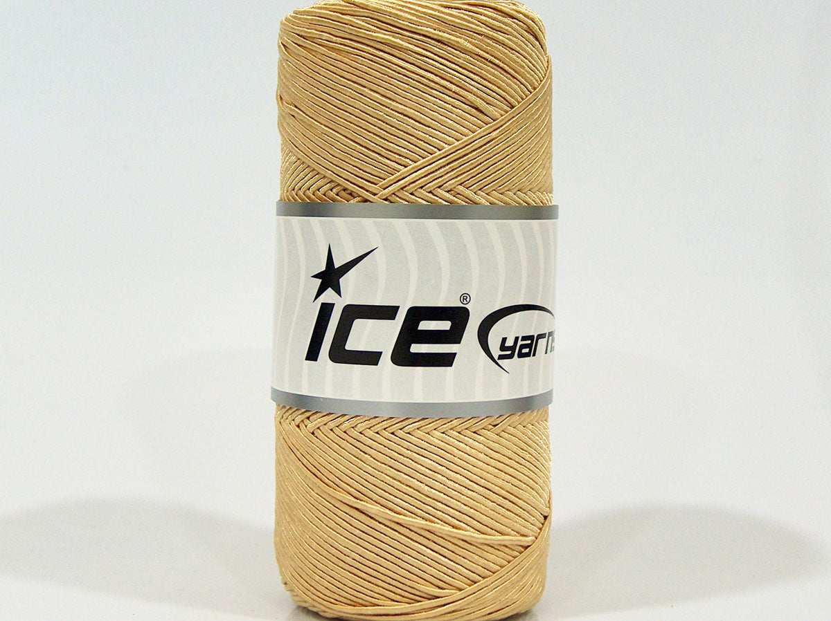 Lot of 2 x 200gr Skeins Ice Yarns SHINY COTTON (30% Cotton) Yarn Cafe Latte
