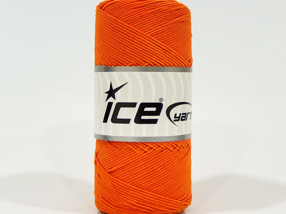Lot of 2 x 200gr Skeins Ice Yarns SHINY COTTON (30% Cotton) Yarn Dark Orange