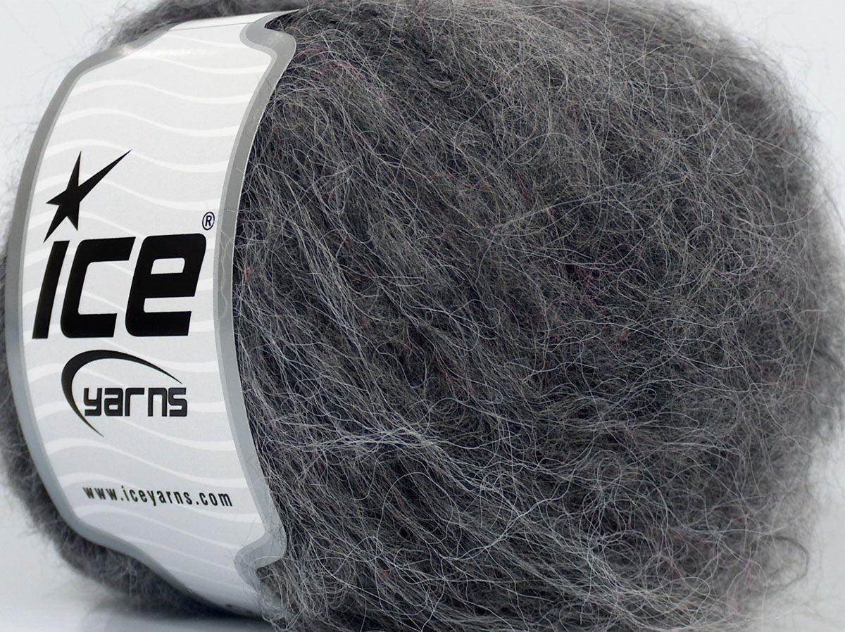 Lot of 8 Skeins Ice Yarns SALE LUXURY-PREMIUM (40% Mohair) Yarn Grey Shades