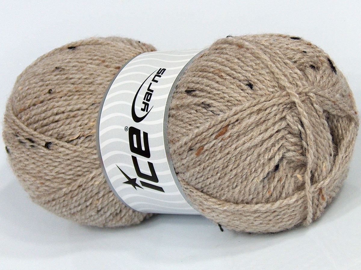 Lot of 4 x 100gr Skeins Ice Yarns SALE PLAIN Hand Knitting Yarn Light Camel