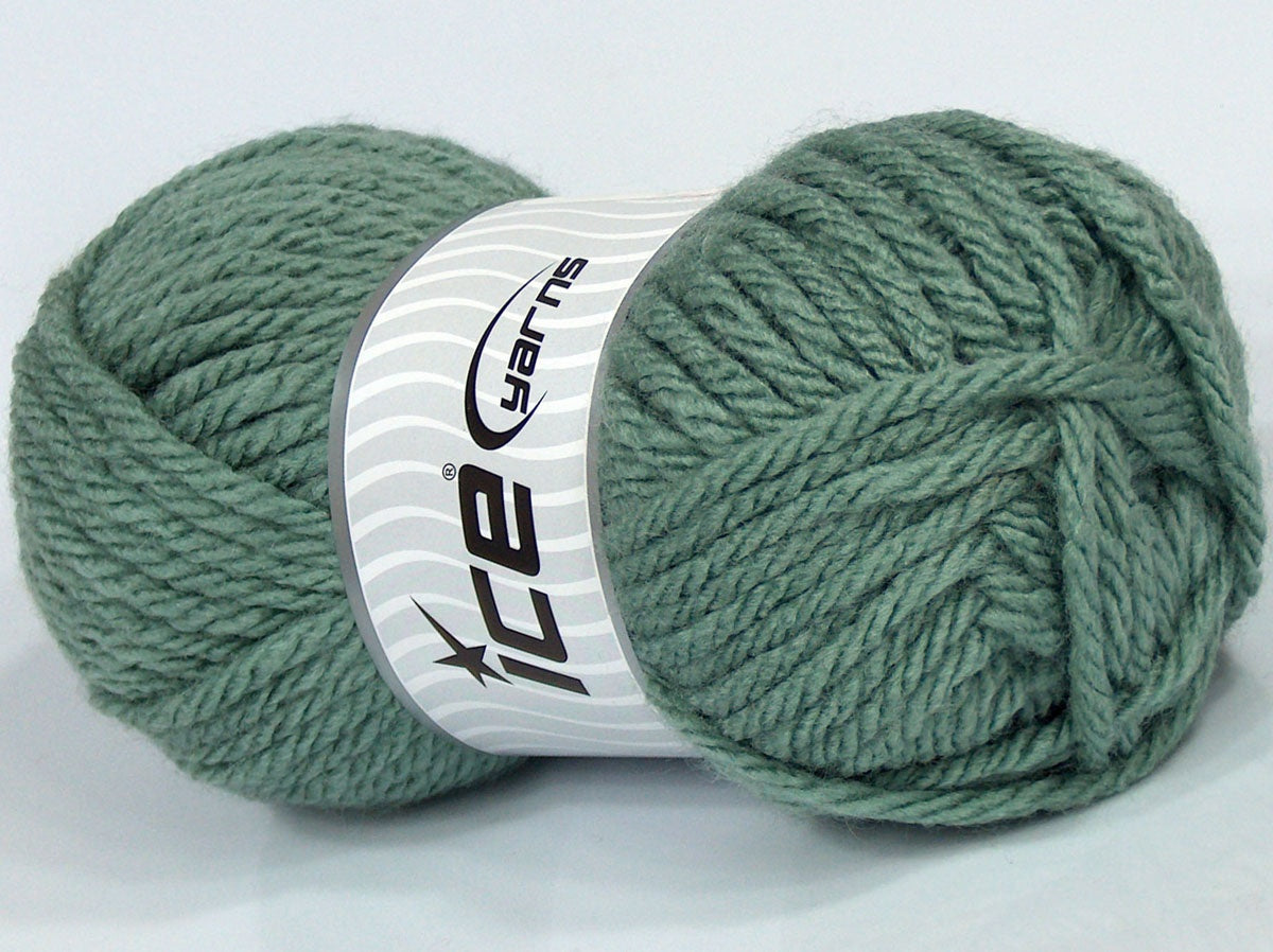 Lot of 4 x 90gr Skeins Ice Yarns SALE PLAIN Hand Knitting Yarn Water Green
