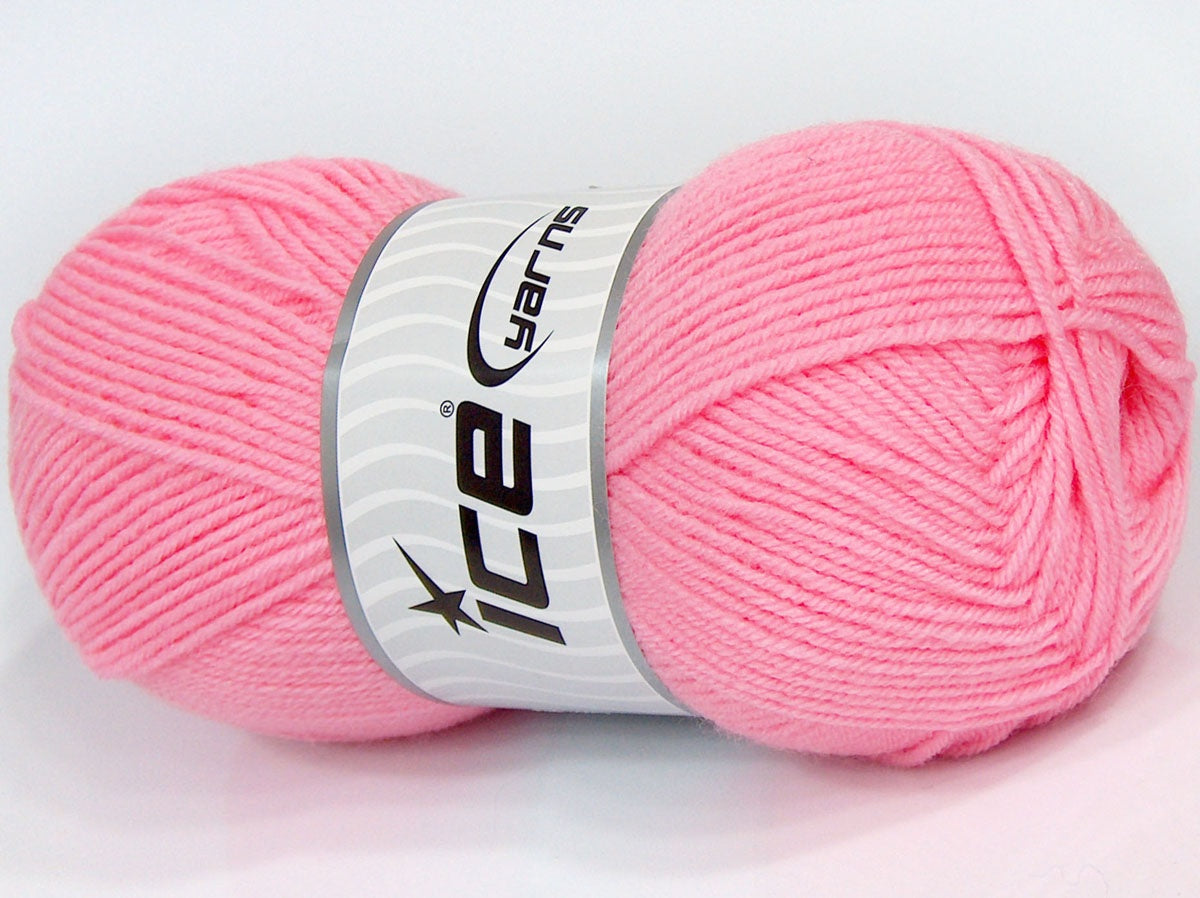 Lot of 4 x 90gr Skeins Ice Yarns SALE PLAIN Hand Knitting Yarn Pink
