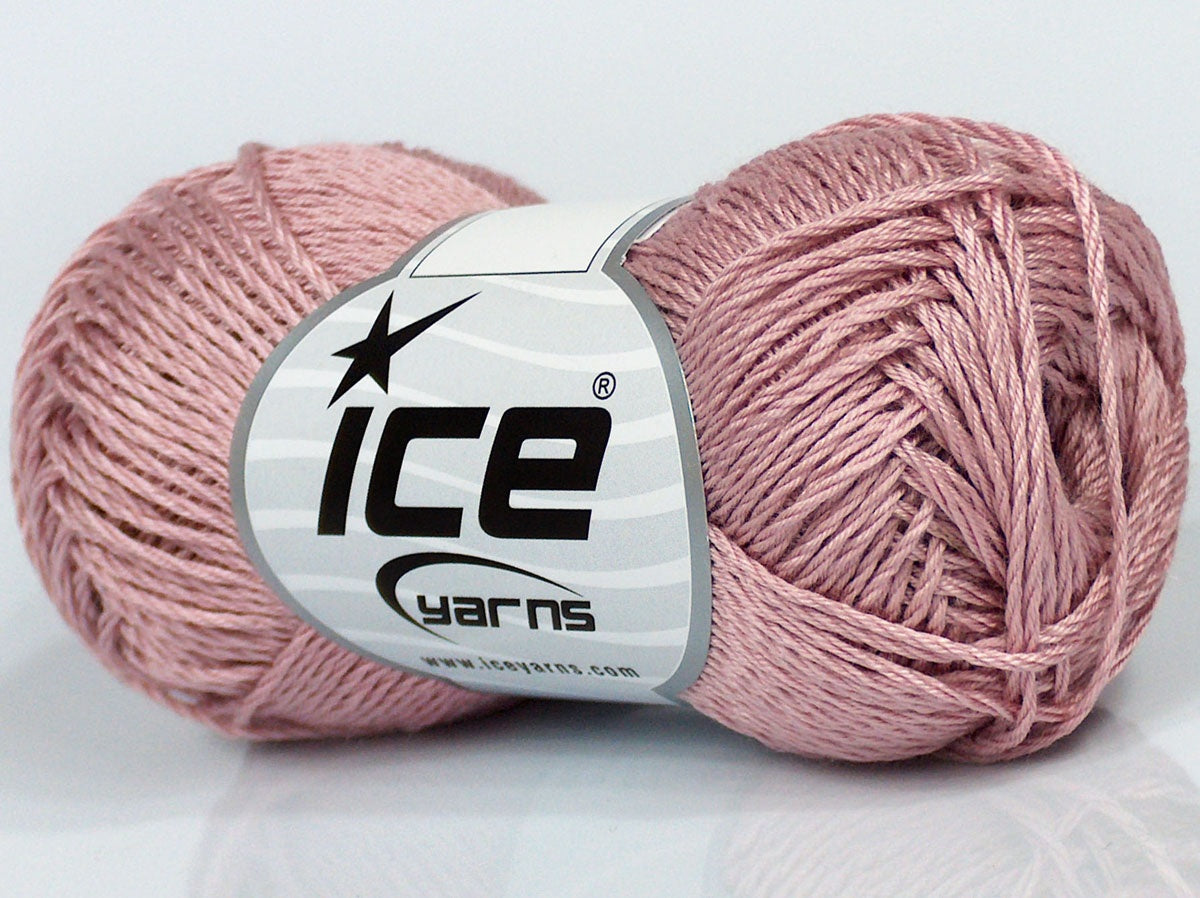 Lot of 6 Skeins Ice Yarns SALE PLAIN Hand Knitting Yarn Antique Pink