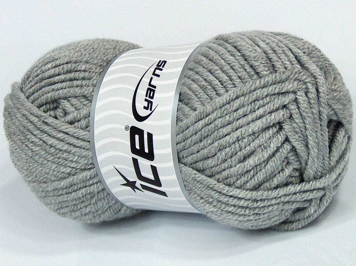 Lot of 4 x 100gr Skeins Ice Yarns SALE PLAIN Hand Knitting Yarn Grey