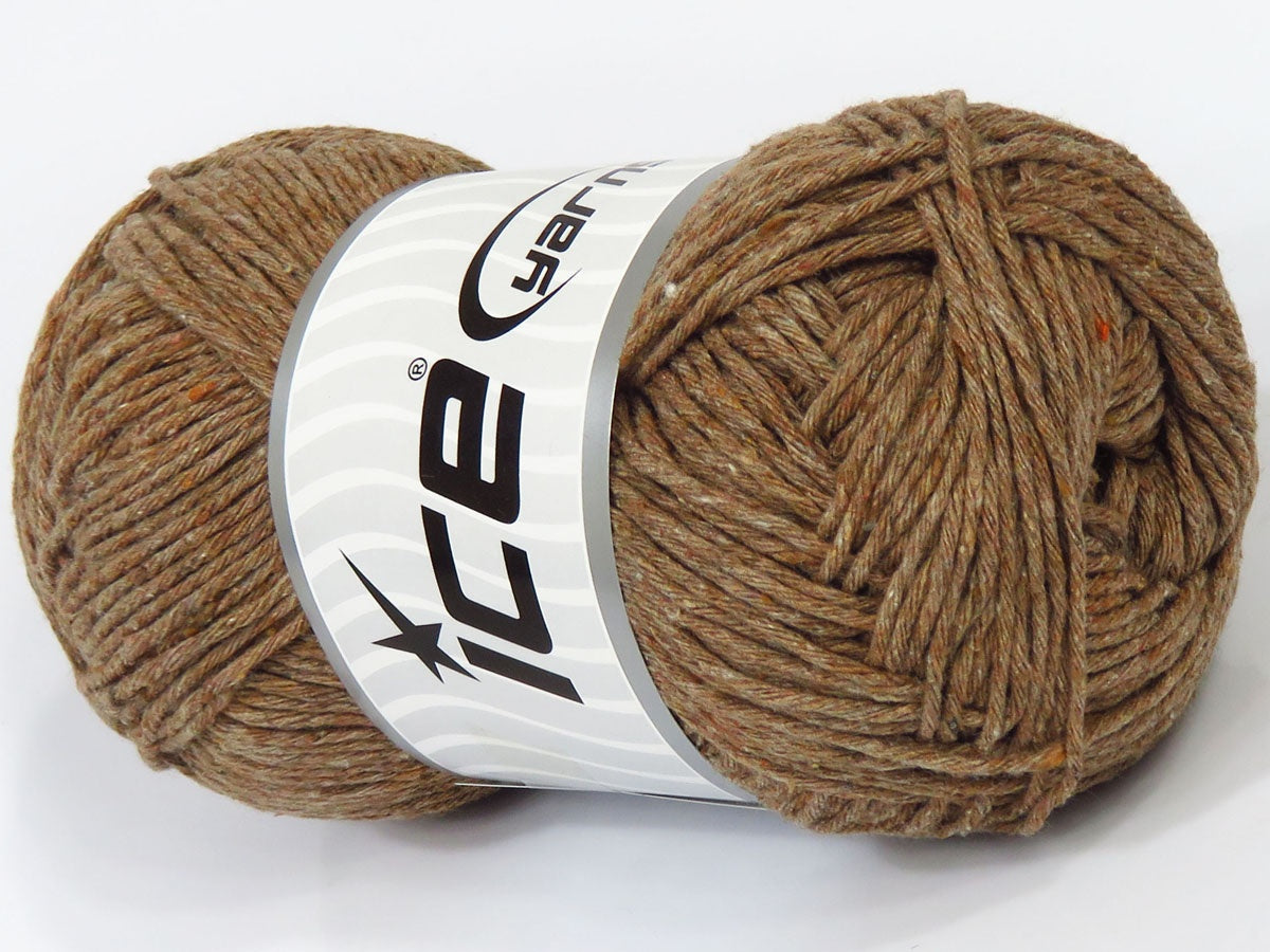 Lot of 4 x 100gr Skeins Ice Yarns NATURAL COTTON WORSTED (100% Cotton) Yarn Brown