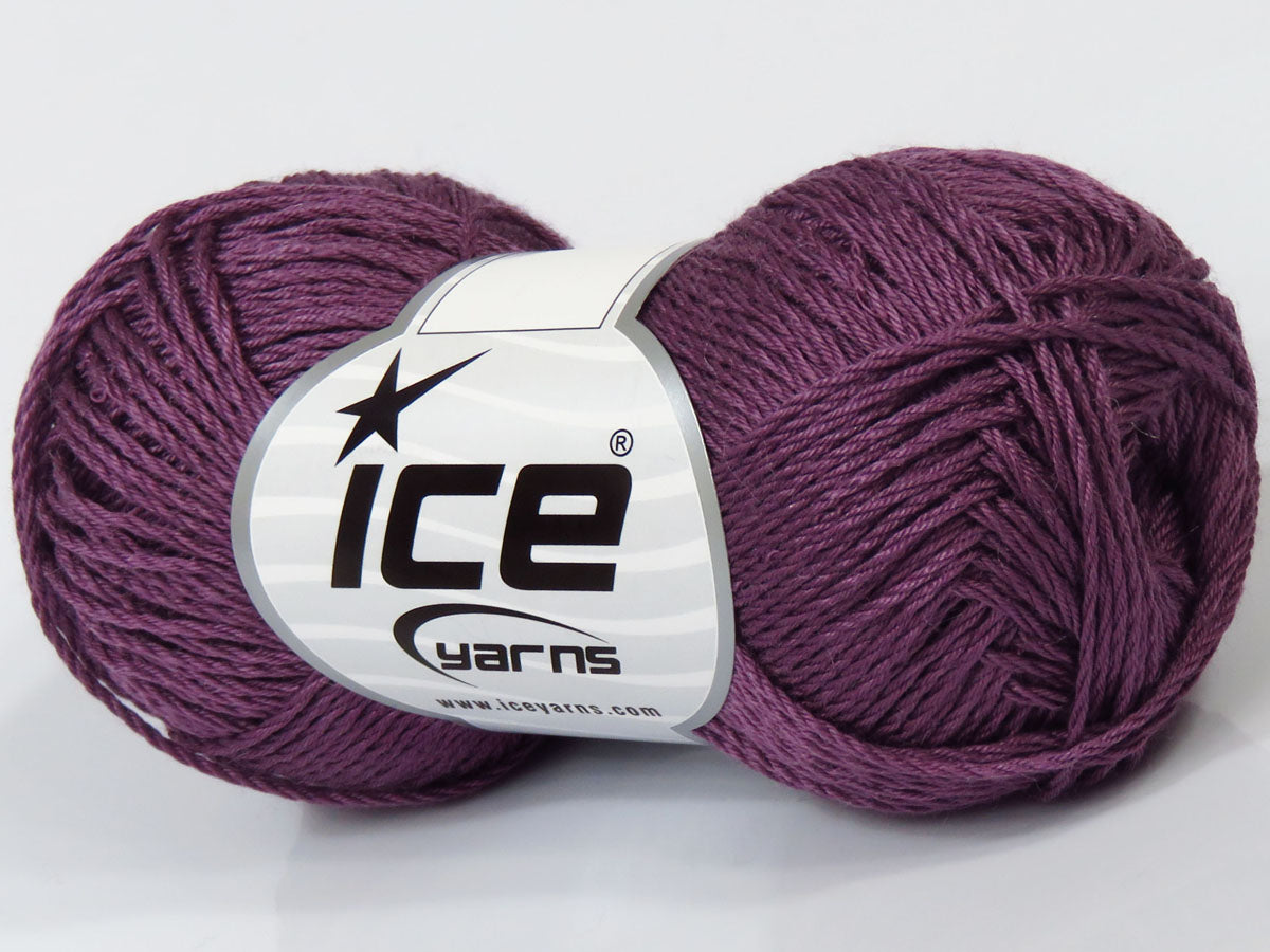 Lot of 6 Skeins Ice Yarns SALE PLAIN Hand Knitting Yarn Purple