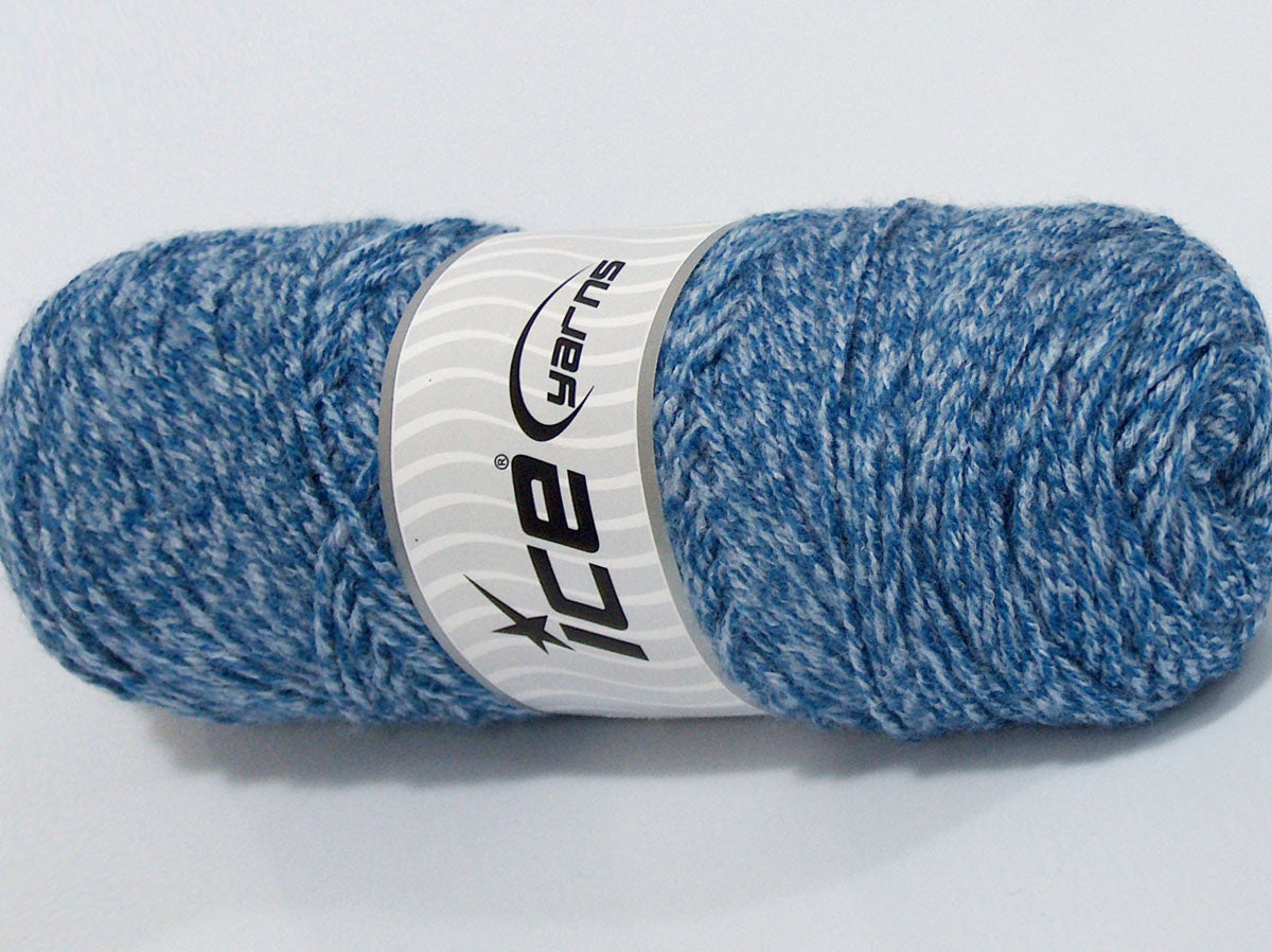 Lot of 4 x 90gr Skeins Ice Yarns MISC SALE Hand Knitting Yarn Blue Light Grey
