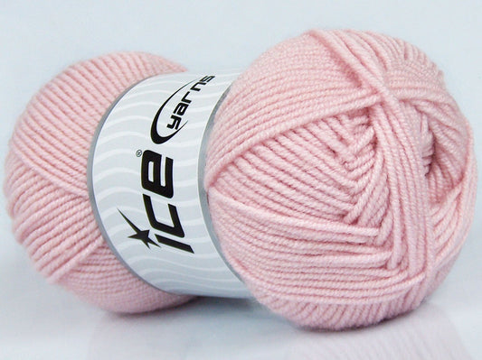 Lot of 4 x 100gr Skeins Ice Yarns CLASSIC WOOL WORSTED (25% Wool) Yarn Baby Pink