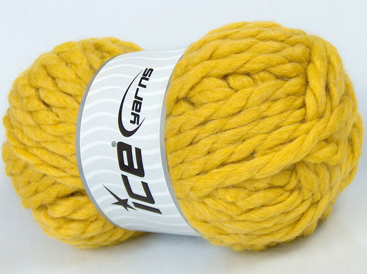 Lot of 4 x 100gr Skeins Ice Yarns SALE WINTER (50% Wool) Yarn Yellow