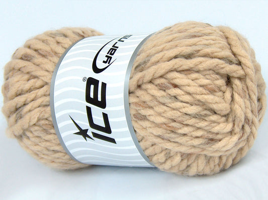 200 gr ICE YARNS SALE WINTER (50% Wool) Hand Knitting Yarn Beige