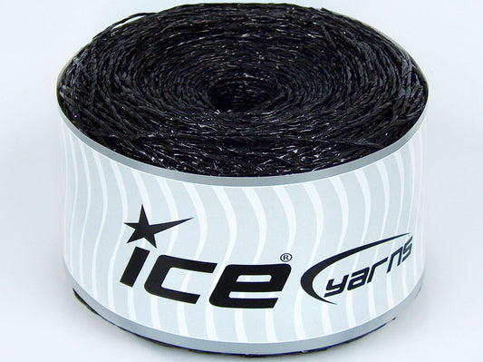250 gr ICE YARNS CAKES METALLIC PAPER Hand Knitting Yarn Black