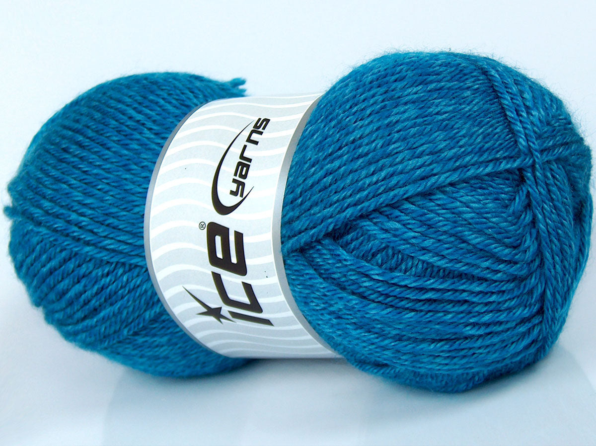 Lot of 3 x 140gr Skeins Ice Yarns SALE PLAIN Hand Knitting Yarn Blue Shades