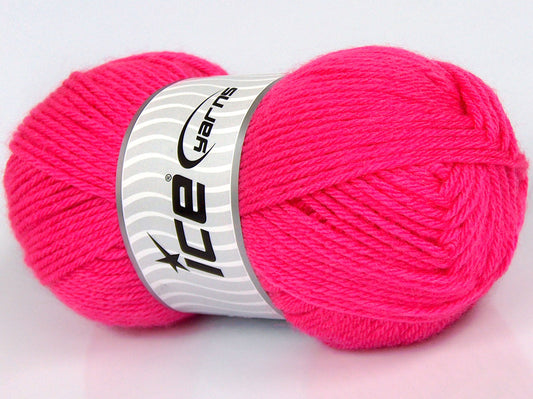 Lot of 3 x 125gr Skeins Ice Yarns SALE PLAIN Hand Knitting Yarn Pink