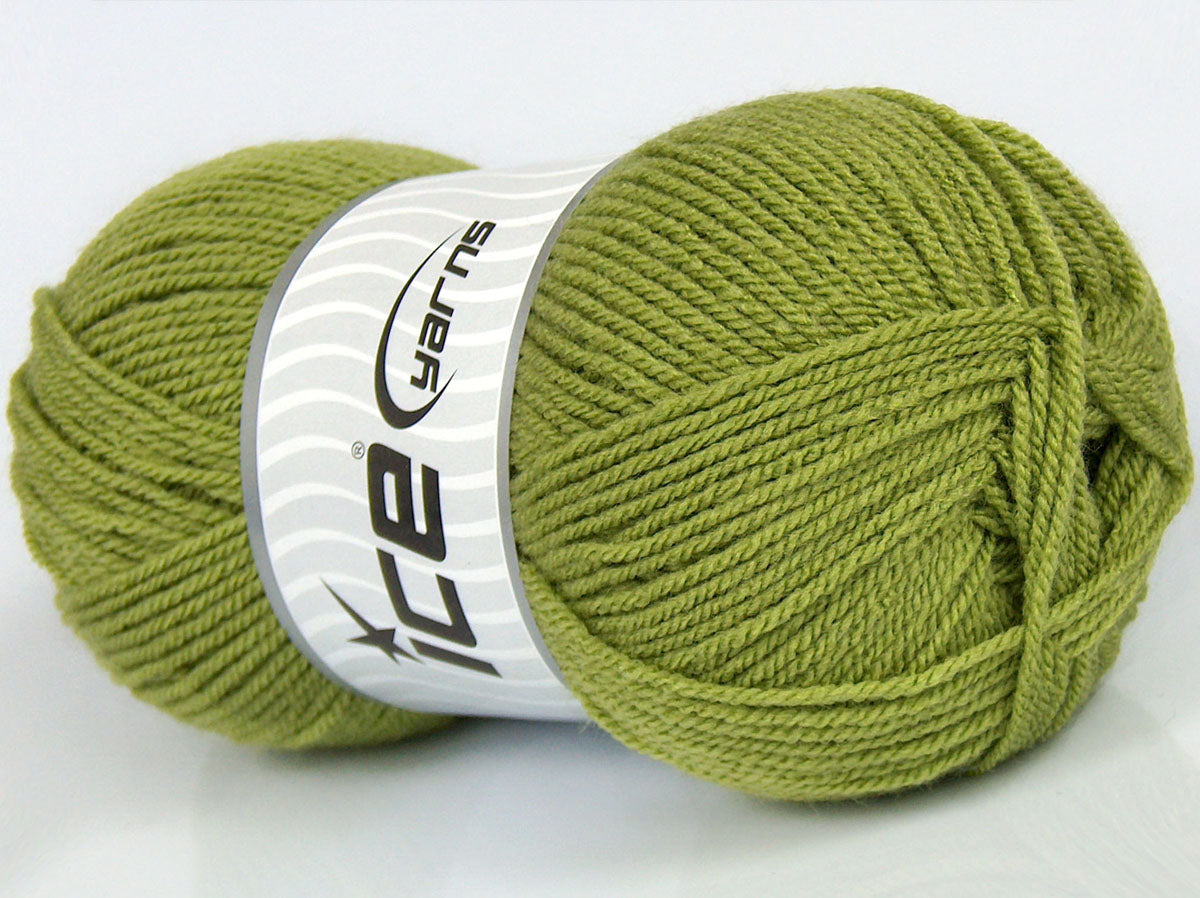 Lot of 4 x 95gr Skeins Ice Yarns SALE PLAIN Hand Knitting Yarn Pistachio Green