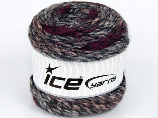 Lot of 3 x 100gr Skeins Ice Yarns SALE CAKES YARN Yarn Grey Shades White Black Burgundy