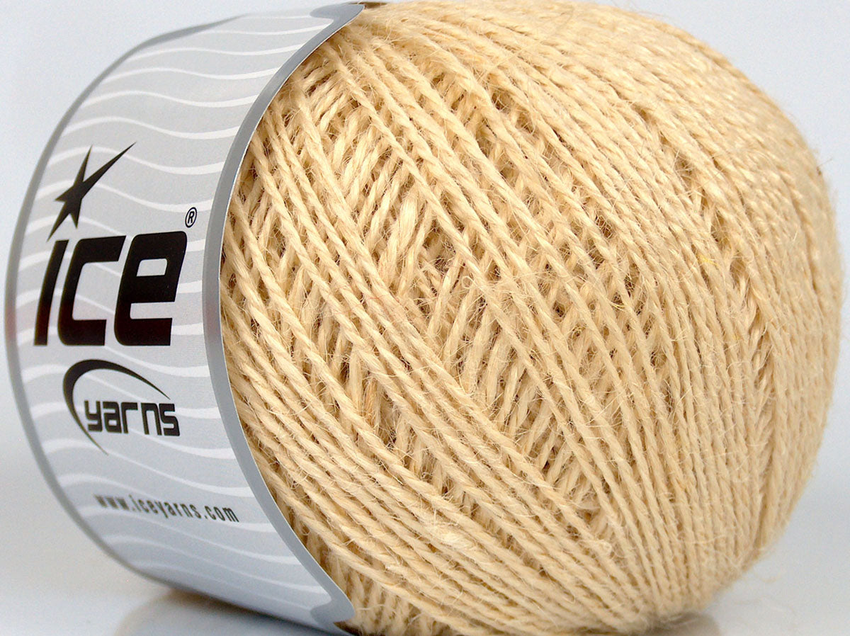 Lot of 4 x 100gr Skeins Ice Yarns HEMP FINE (100% Hemp Yarn) Yarn Beige