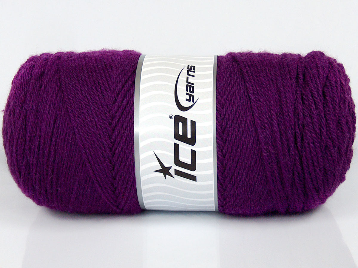 Lot of 2 x 170gr Skeins Ice Yarns CHICLAYO Hand Knitting Yarn Dark Lavender