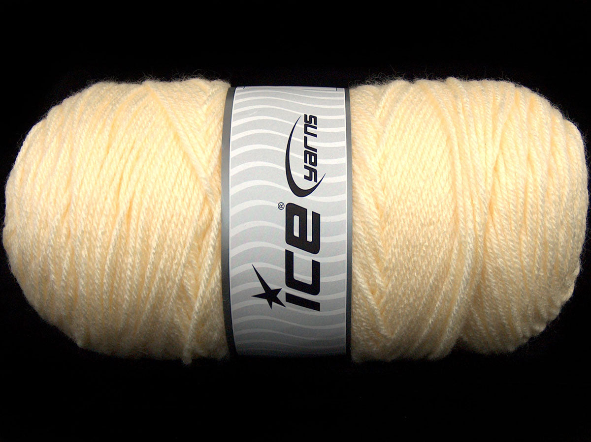 Lot of 2 x 180gr Skeins Ice Yarns SALE PLAIN Hand Knitting Yarn Cream