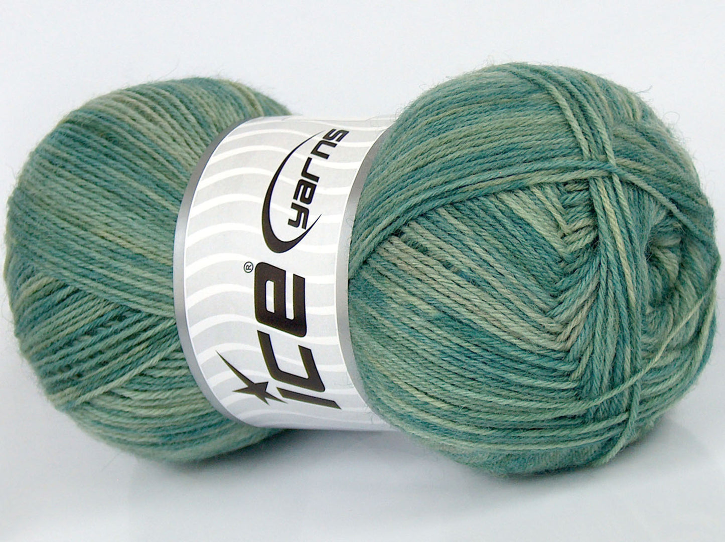 Lot of 4 x 100gr Skeins Ice Yarns SALE SOCK YARN (75% Superwash Wool) Yarn Green Shades