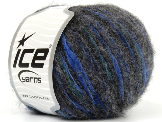 Lot of 8 Skeins Ice Yarns RAMOS (20% SuperKid Mohair 5% Merino Wool) Yarn Anthracite Black Blue Turquoise
