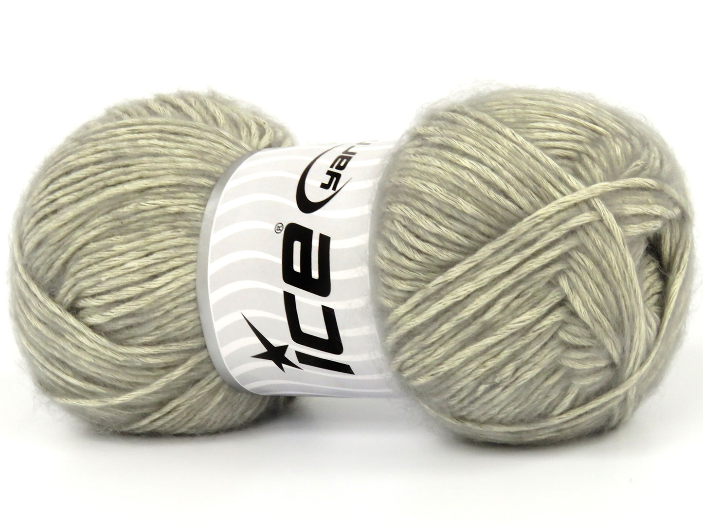 Lot of 4 x 100gr Skeins Ice Yarns YORKTOWN (90% Cotton) Yarn Cream Grey