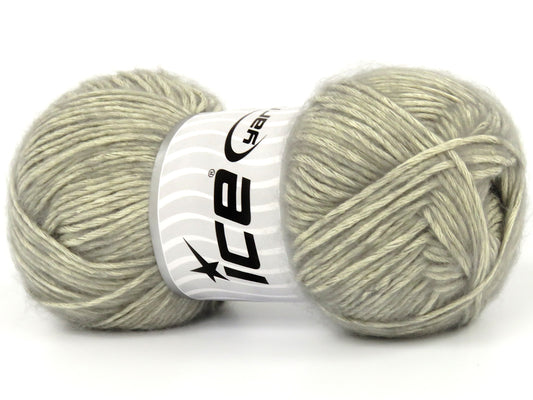 Lot of 4 x 100gr Skeins Ice Yarns YORKTOWN (90% Cotton) Yarn Cream Grey