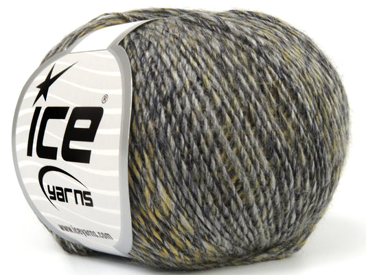 Lot of 8 Skeins Ice Yarns INFINITY (50% Wool) Yarn Grey Shades Navy Gold