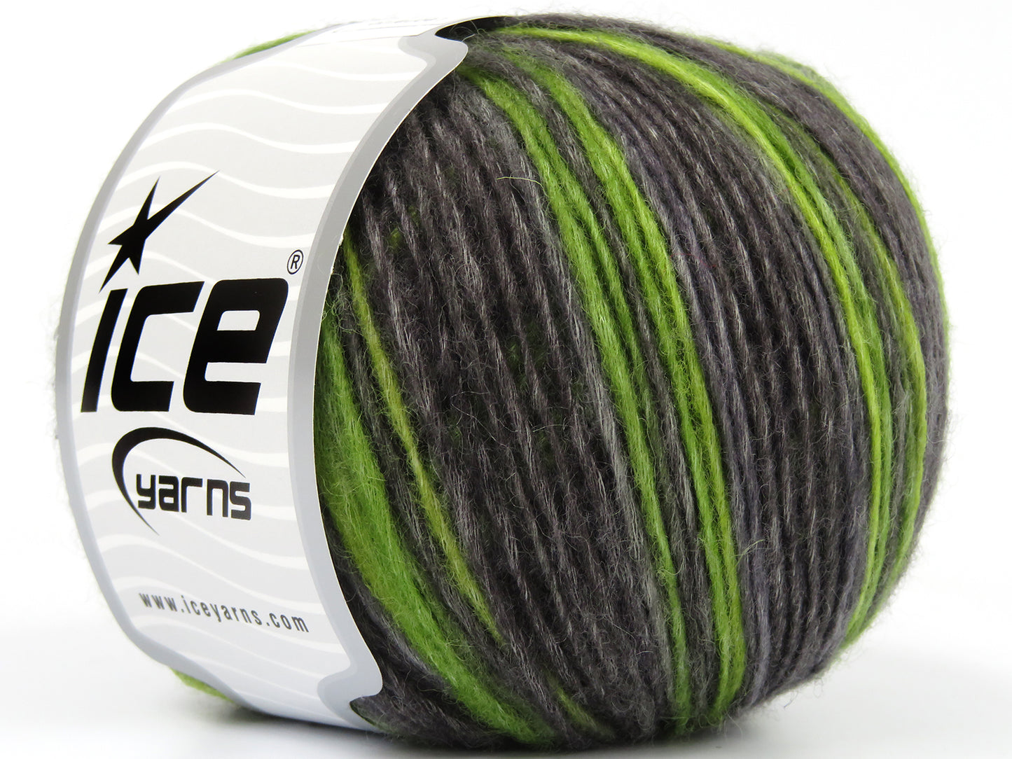 Lot of 8 Skeins Ice Yarns LEONARDO COLOR (66% Merino Wool 34% Organic Cotton) Yarn Green Shades Grey Shades