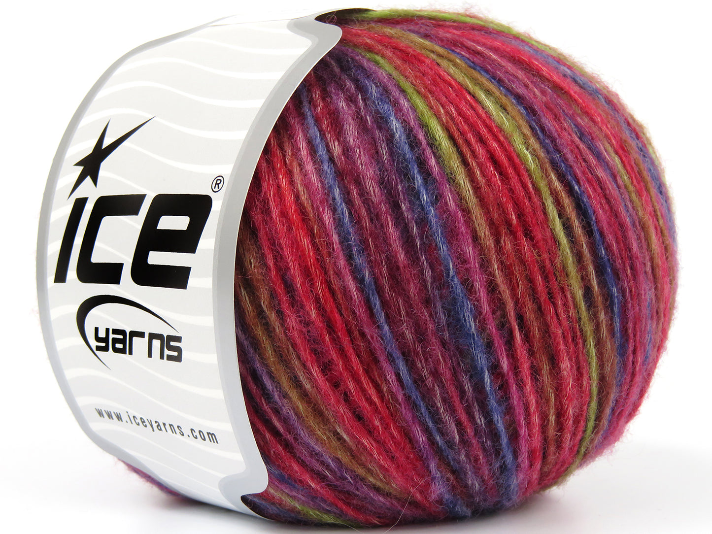 Lot of 8 Skeins Ice Yarns LEONARDO COLOR (66% Merino Wool 34% Organic Cotton) Yarn Red Fuchsia Green Blue