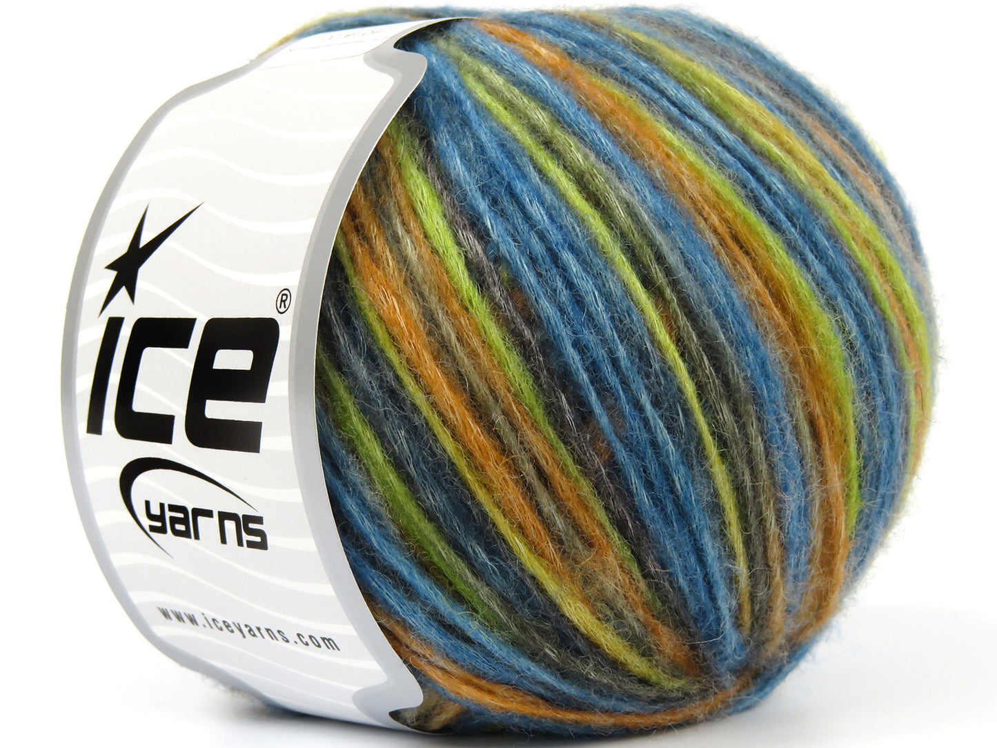 Lot of 8 Skeins Ice Yarns LEONARDO COLOR (66% Merino Wool 34% Organic Cotton) Yarn Purple Gold Green Dark Grey