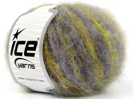 Lot of 8 Skeins Ice Yarns KID MOHAIR ALPACA COLOR (41% Alpaca Superfine 41% Kid Mohair) Yarn Gold Green Blue Grey Beige